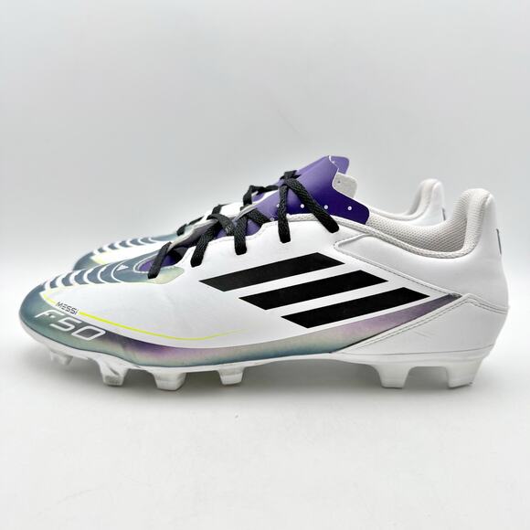 Adidas Mens F50 League FG Messi Soccer Cleats US 10.5 White Multi Athletic GUC main image 12